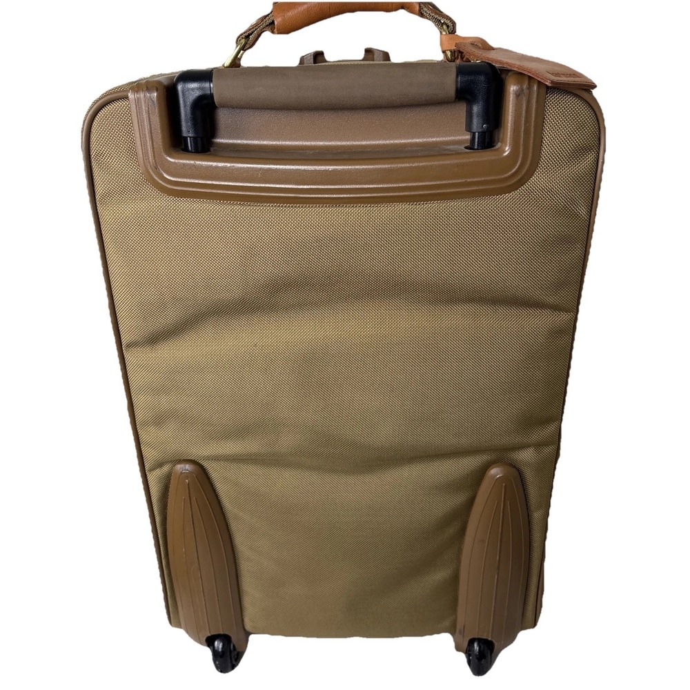 Hartmann Expandable 22" Carry On Suitcase Wheels/Rolling Leather Trim Luggage - Picture 3 of 16
